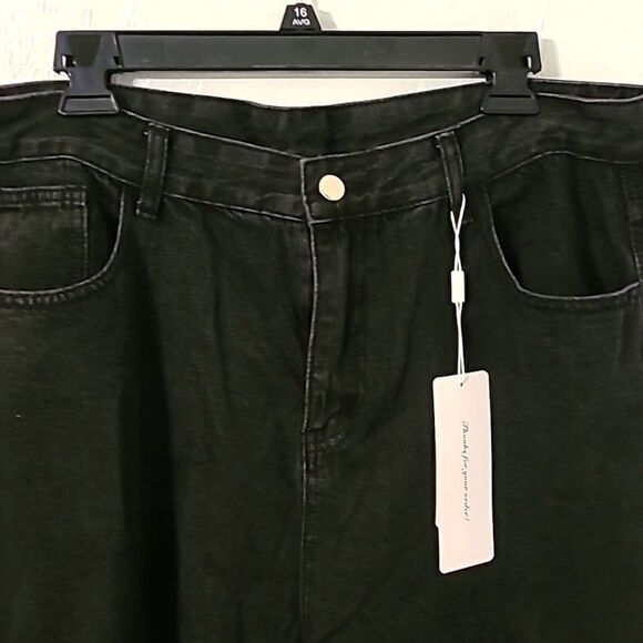 Mumubreal Black Cargo Jeans, Size XXL,  NWOT - Picture 2 of 10